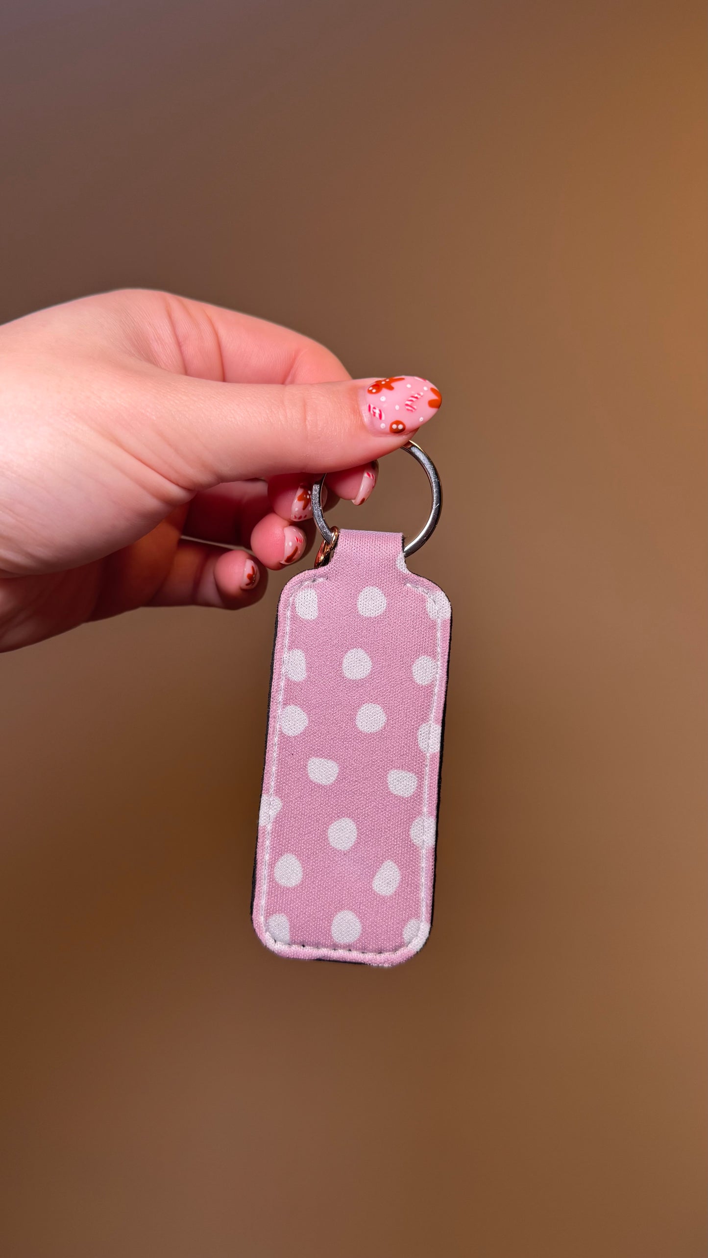 Purple Polka Dot Lipgloss Holder