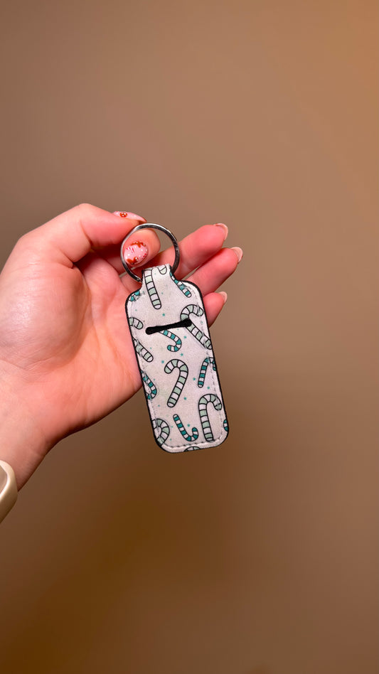 Blue Candy Cane Lipgloss Holder