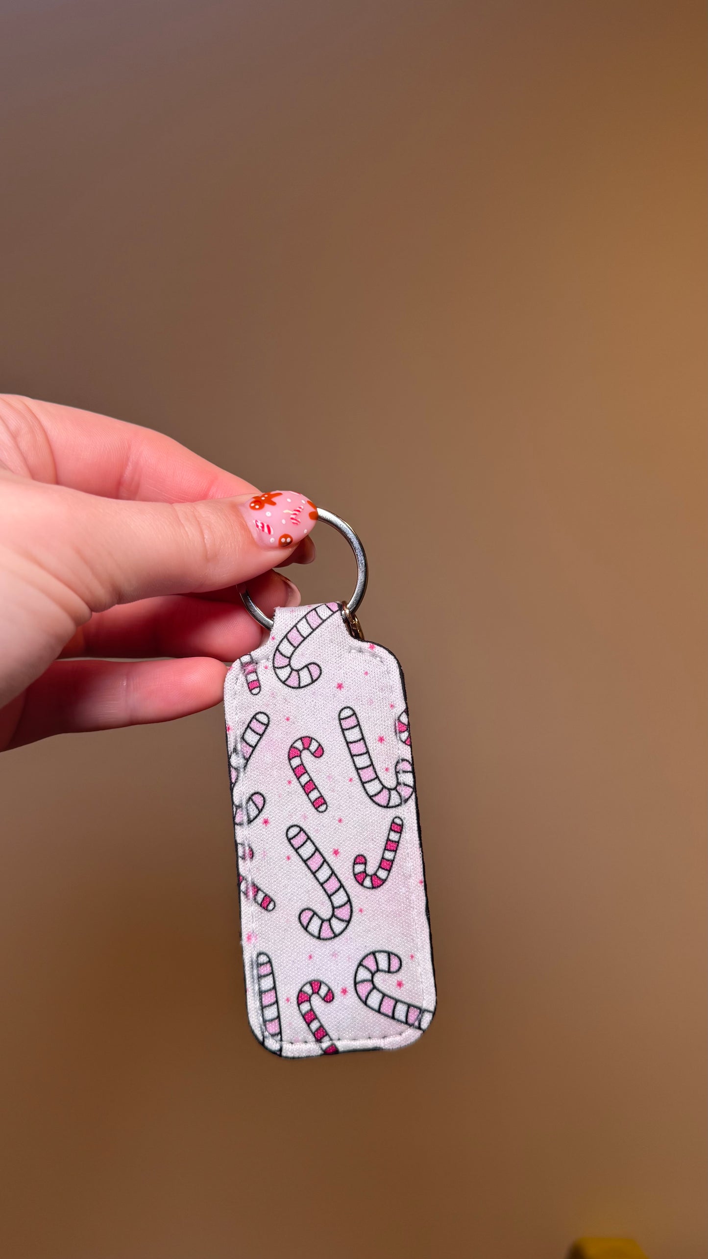 Pink Candy Cane Lipgloss Holder