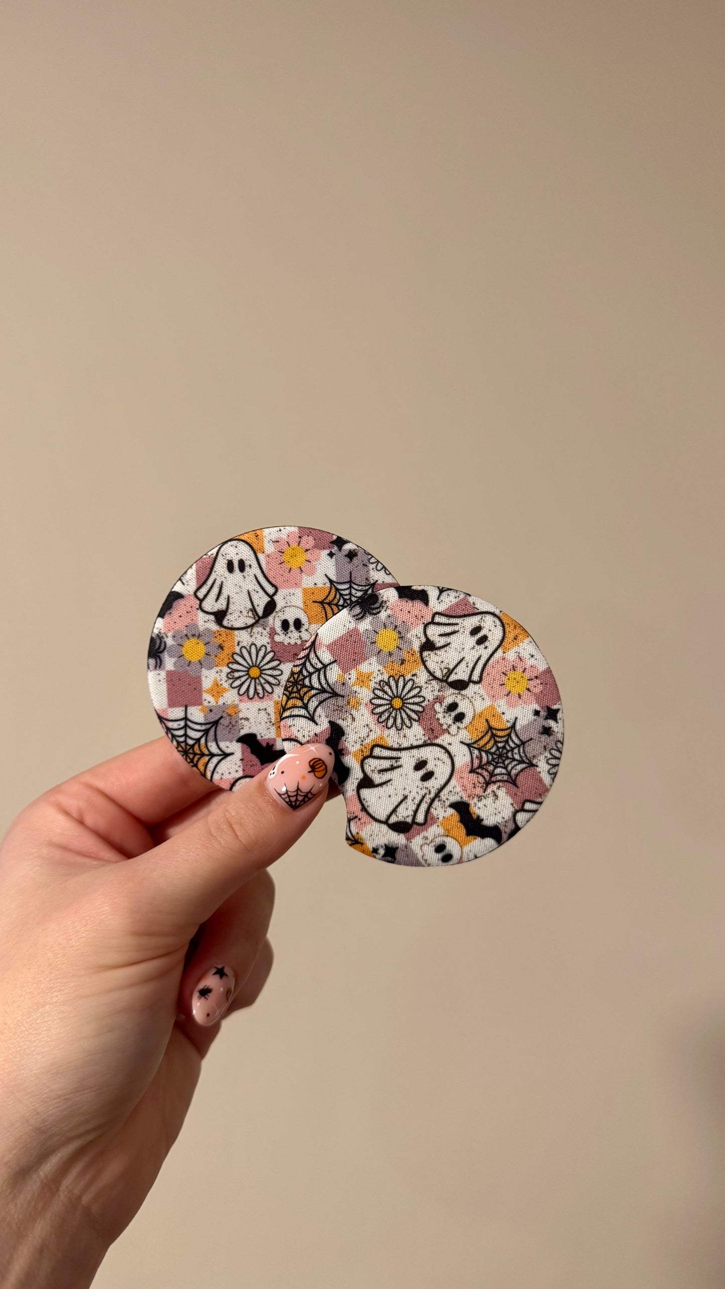 Groovy Halloween Car Coasters