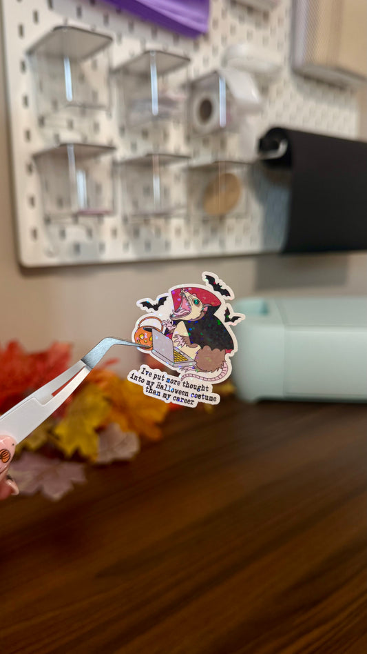 More though into my Halloween costume Sticker