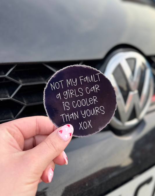 Girls car cooler than yours Sticker