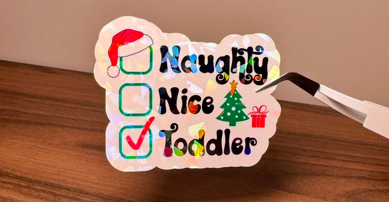 Naughty, Nice, Toddler Sticker