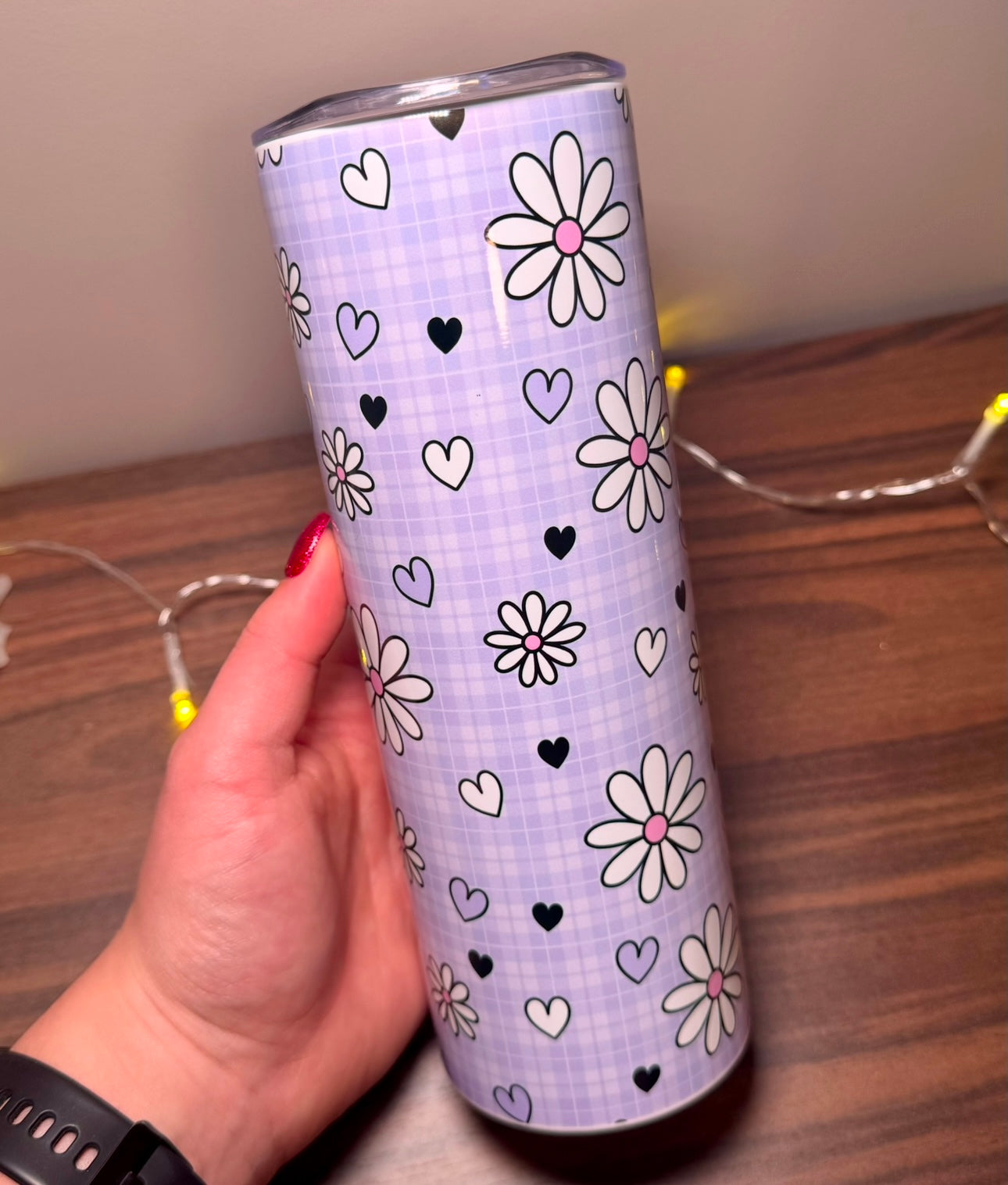 20oz Purple Daisy Tumbler