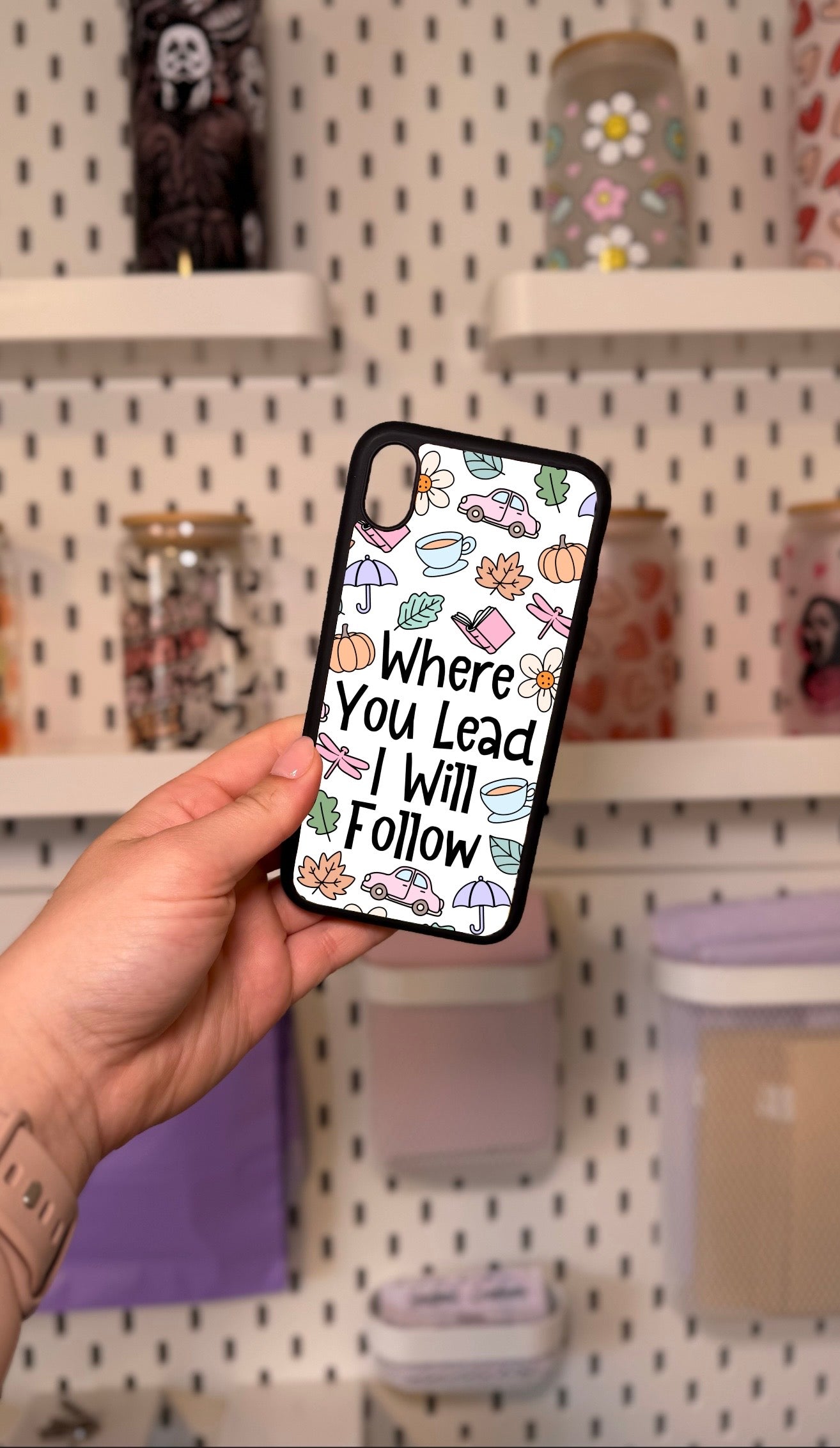 White Where You Lead I Will Follow Phone Case