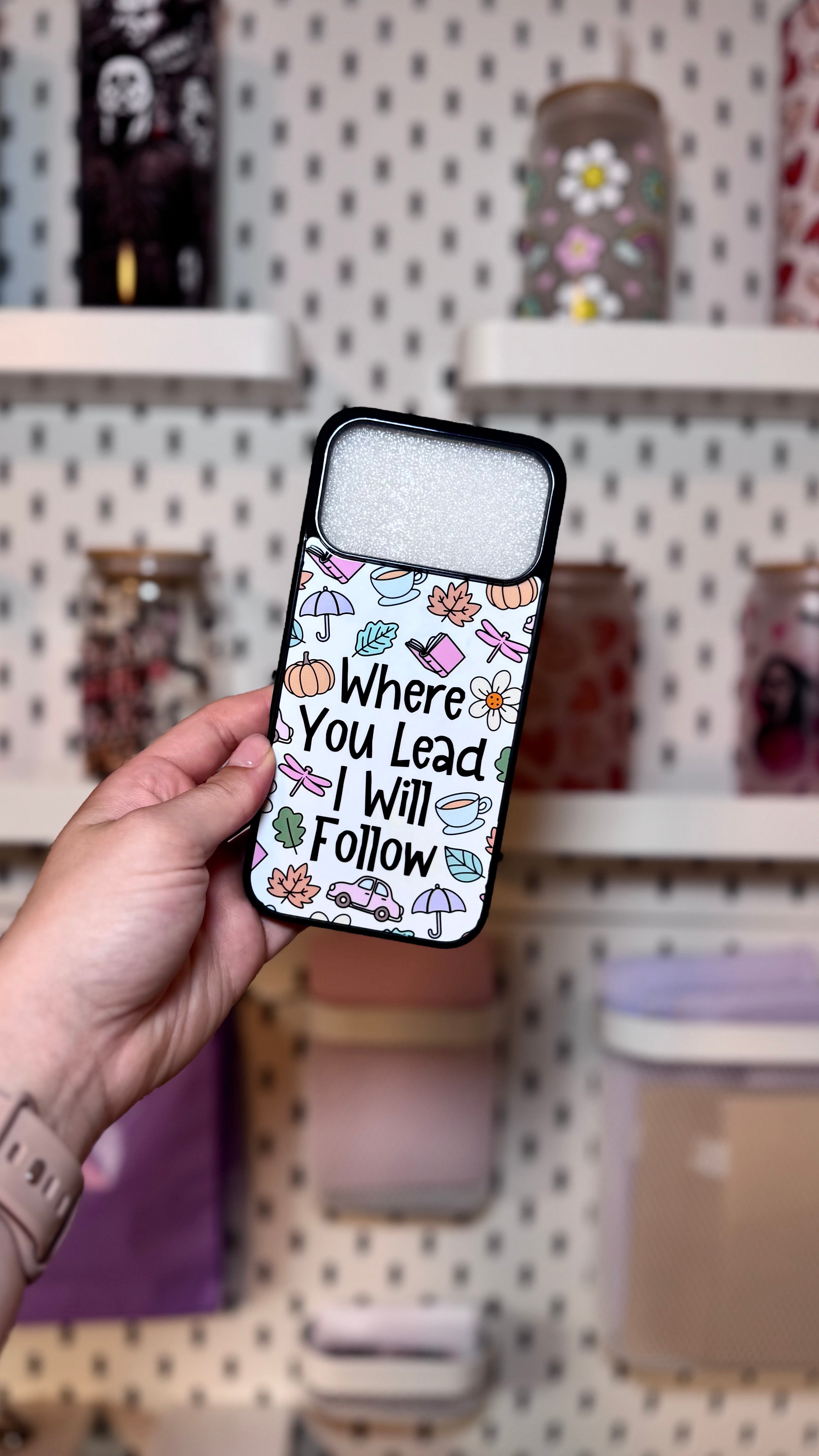 White Where You Lead I Will Follow Phone Case