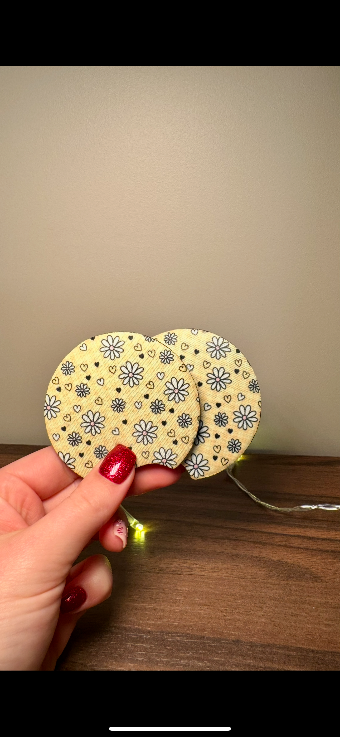 Yellow Daisy Car Coasters