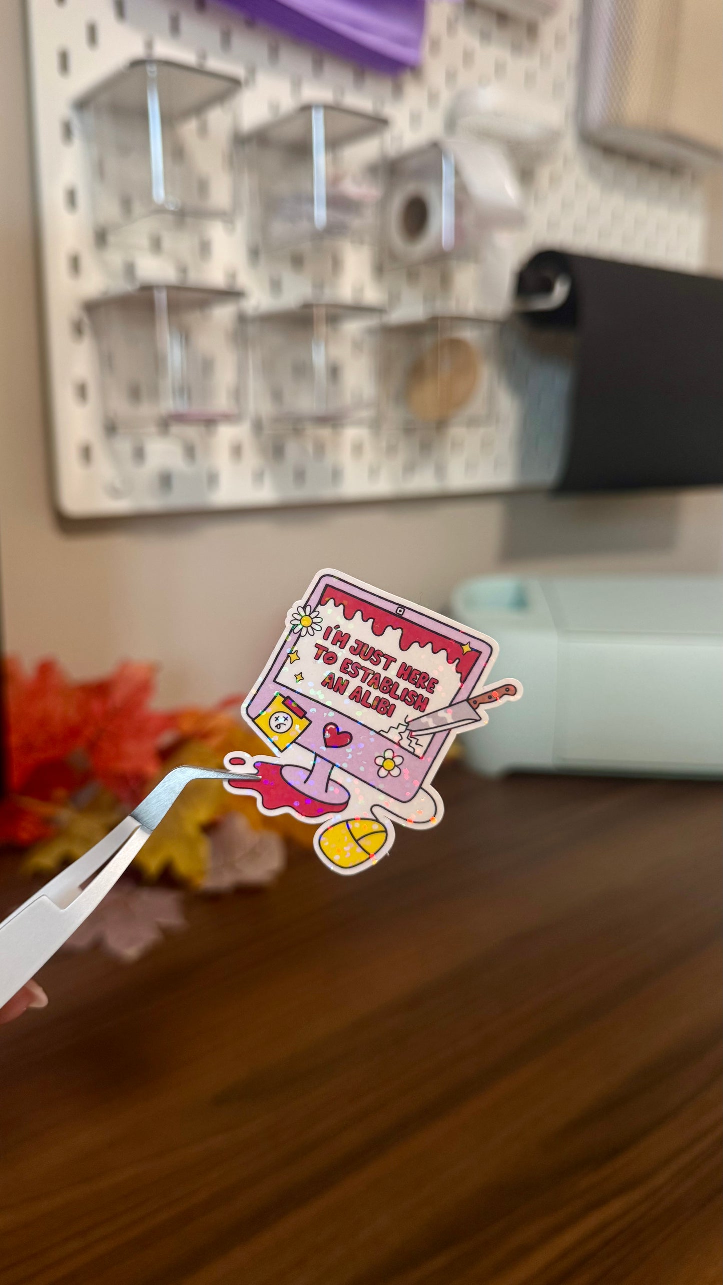 I’m only here for an alibi Sticker