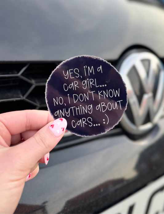 Car Girl Sticker