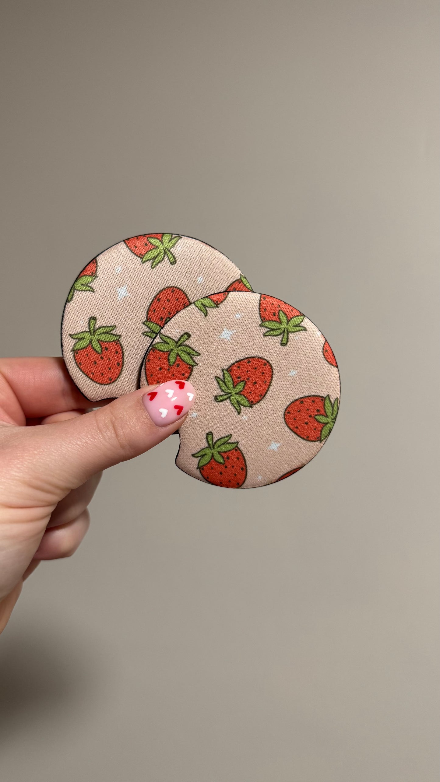 Strawberry Car Coasters