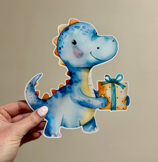 Dinosaur Present Sticker