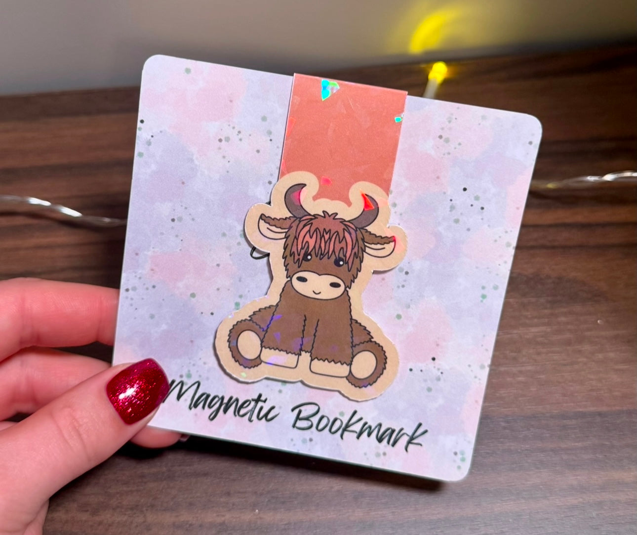 Highland Cow Magnetic Bookmark