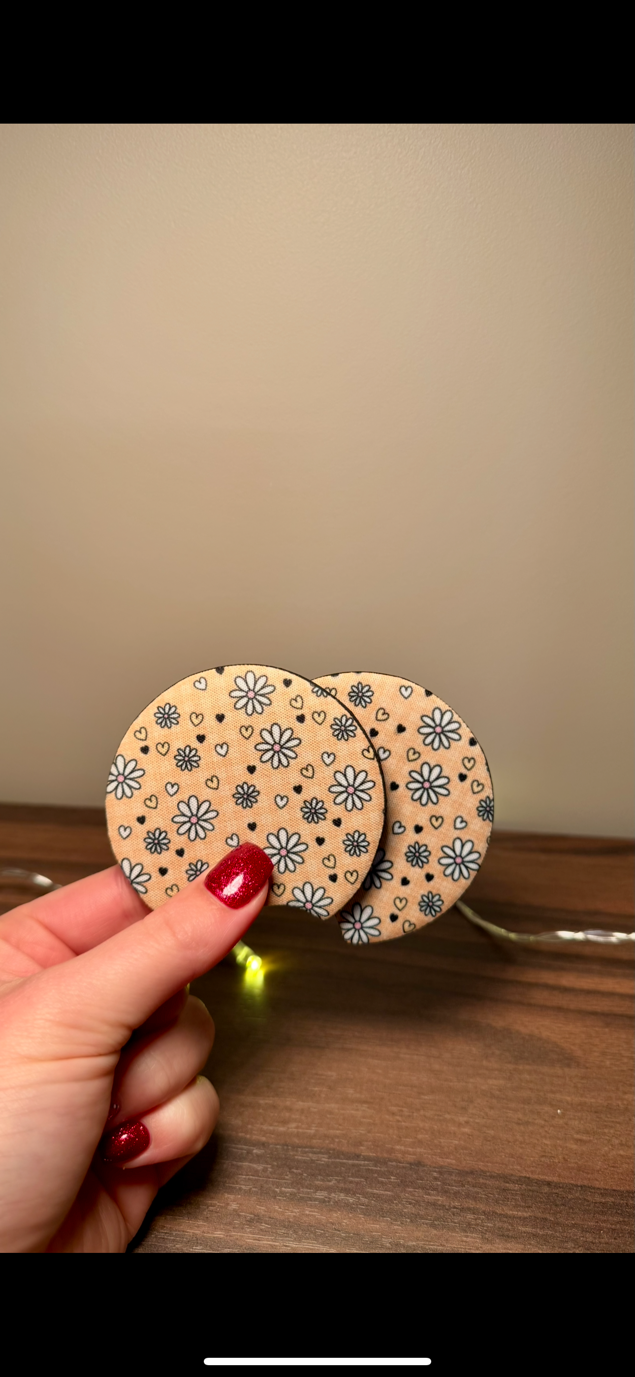 Orange Daisy Car Coasters