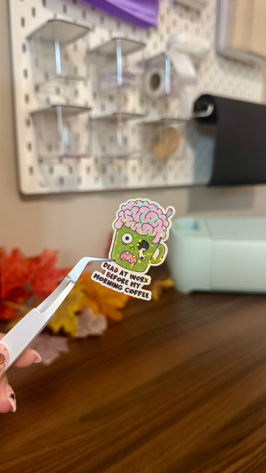 Dead at work Sticker