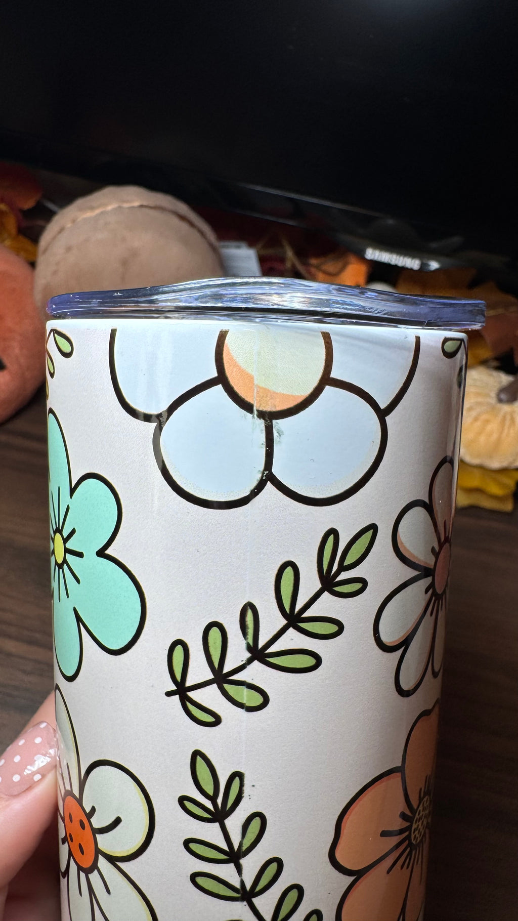 *DEFECT* Retro Flower 20oz Tumbler