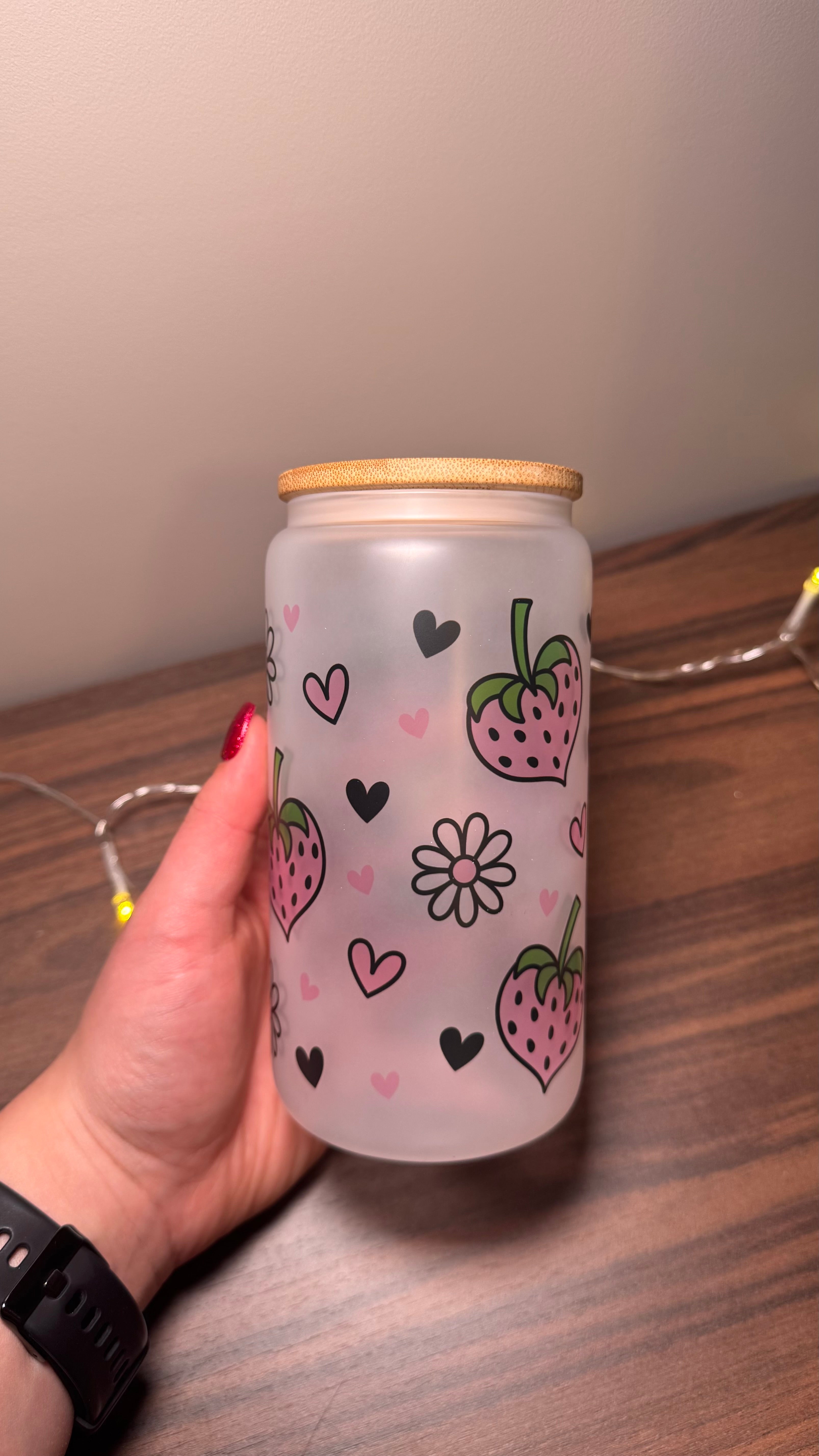 Strawberry Glass Libbey