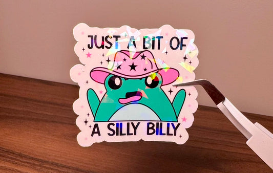 Silly Billy Frog Sticker