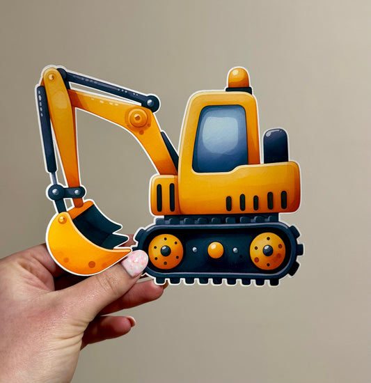 Construction Digger Sticker